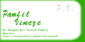 pamfil vincze business card